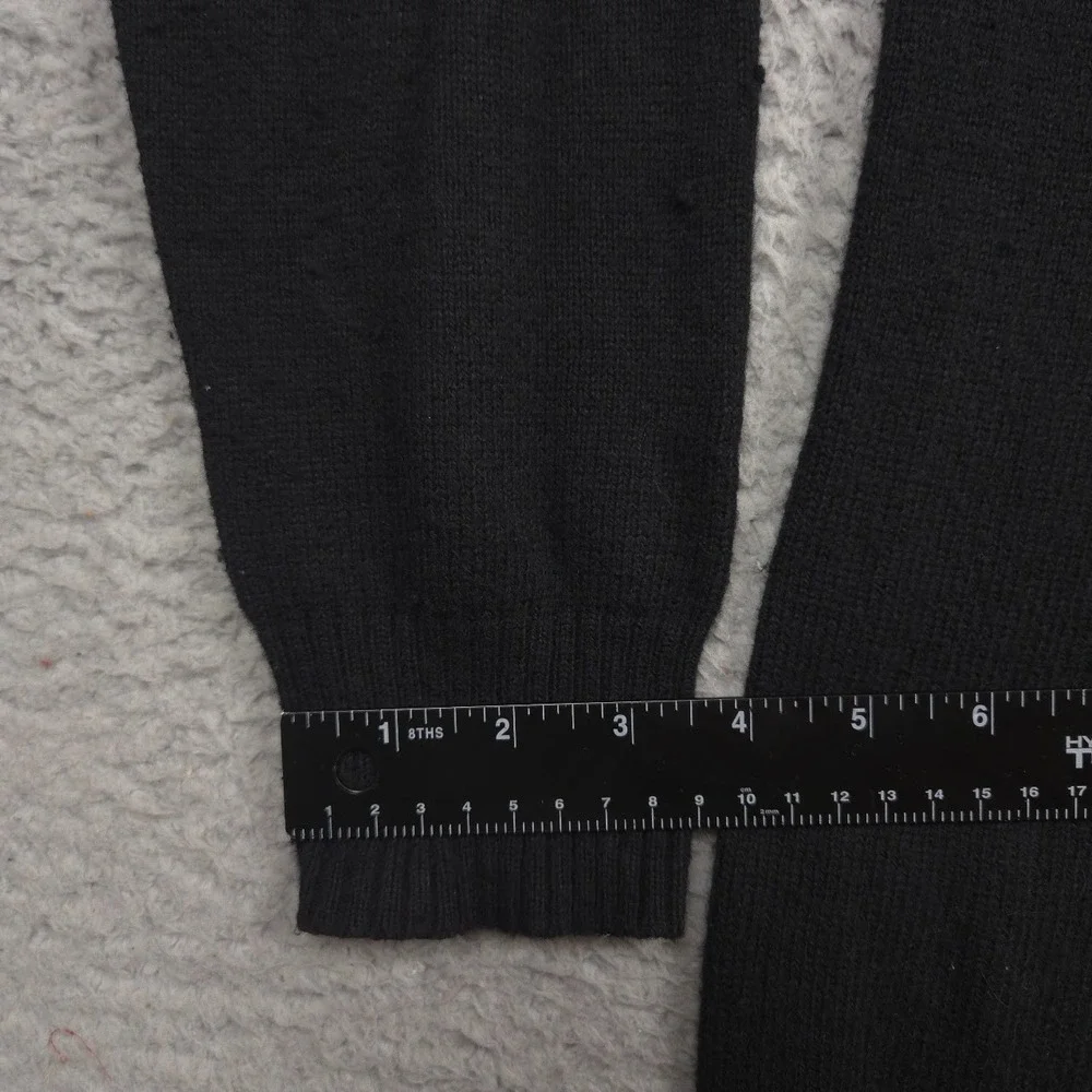 Columbia Mens Large Black Quarter Zip Cotton Wool Sweater Mock Neck Outdoor‎
